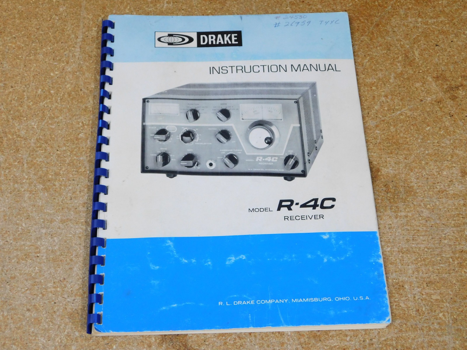 Drake R-4C Ham Radio Reciever User Manual Printed April 1976 (original)