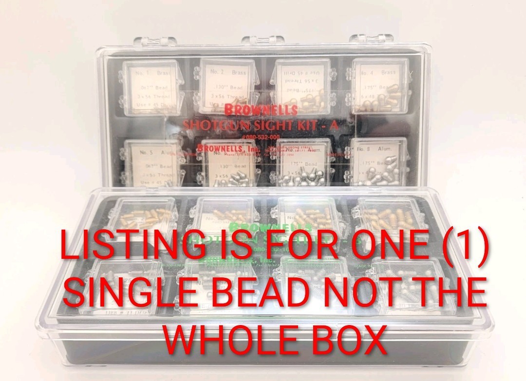 One (1) Vintage Brownells Shotgun Sight Bead Multiple Variations Available 1-8