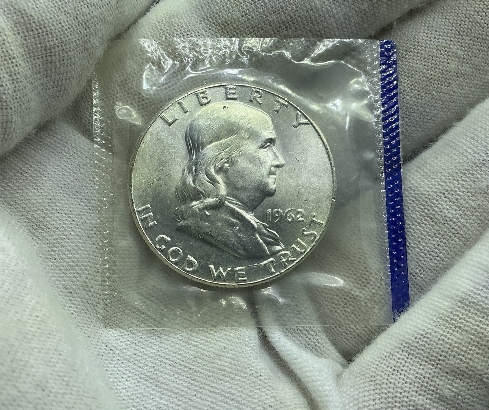 1962-P Franklin Half Dollar BU  **90% SILVER - MINT CELLO* F434