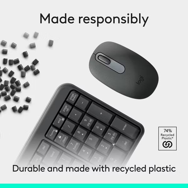 Logitech Bluetooth Compact Combo - Black: Dome Switch, Full Size