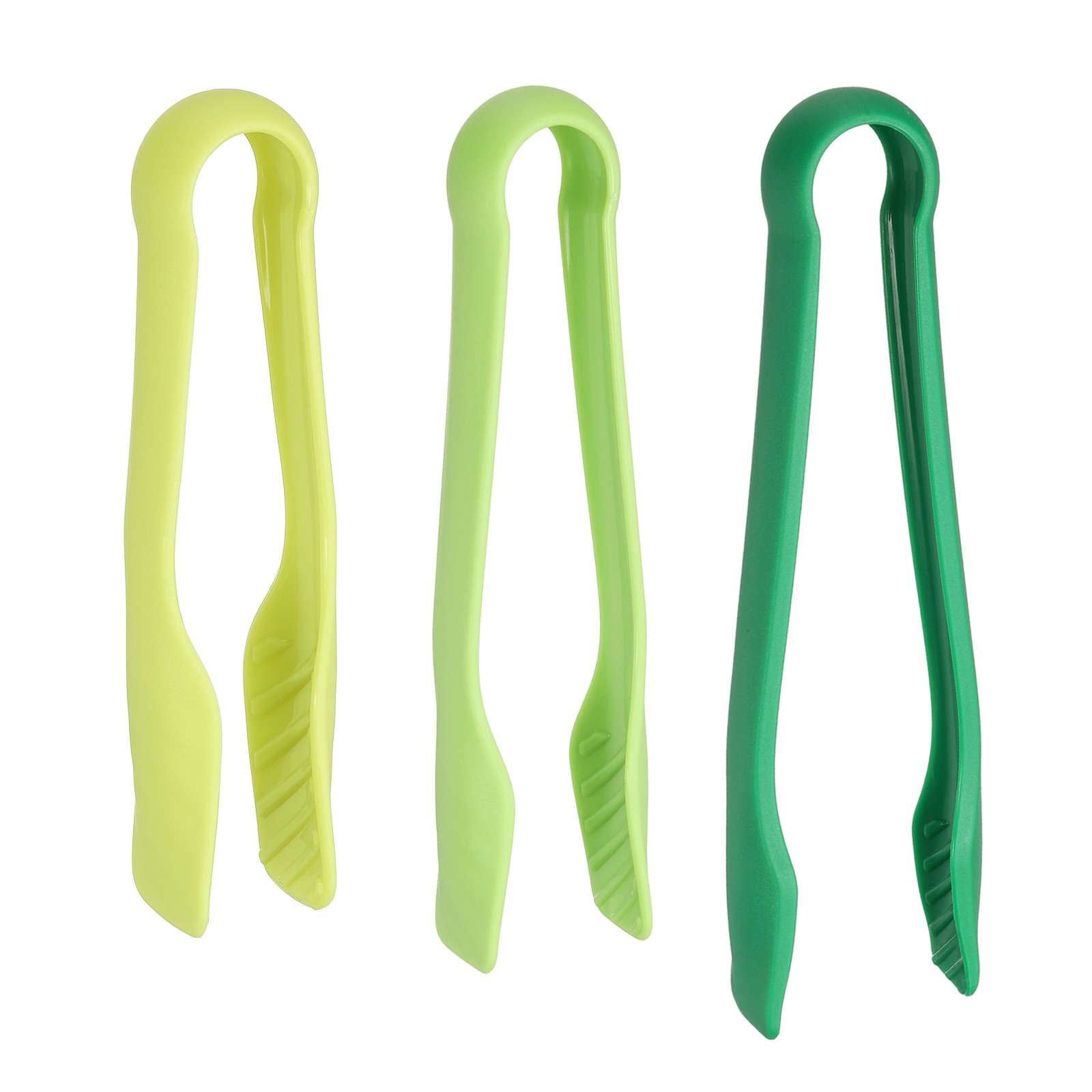 3 Pcs Plastic Serving Tongs, 6/8/10 Inch Kitchen Tongs for Cooking, Green