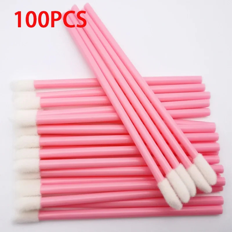 100Pcs Lip Brush Eyelash Extension Makeup Brushes For Lash Application