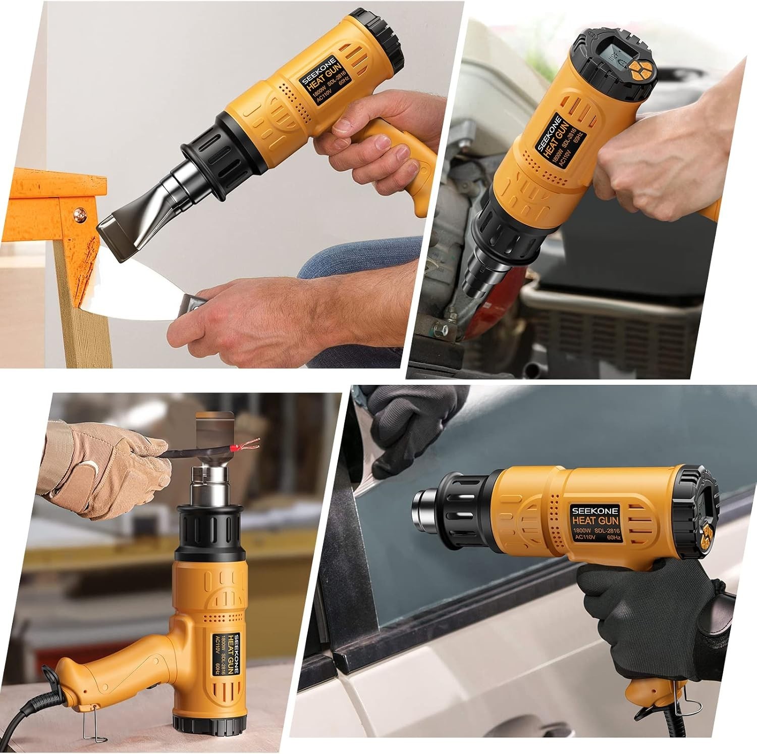 High-Performance 1800W Heat Gun with Overheat Safety & Memory Settings