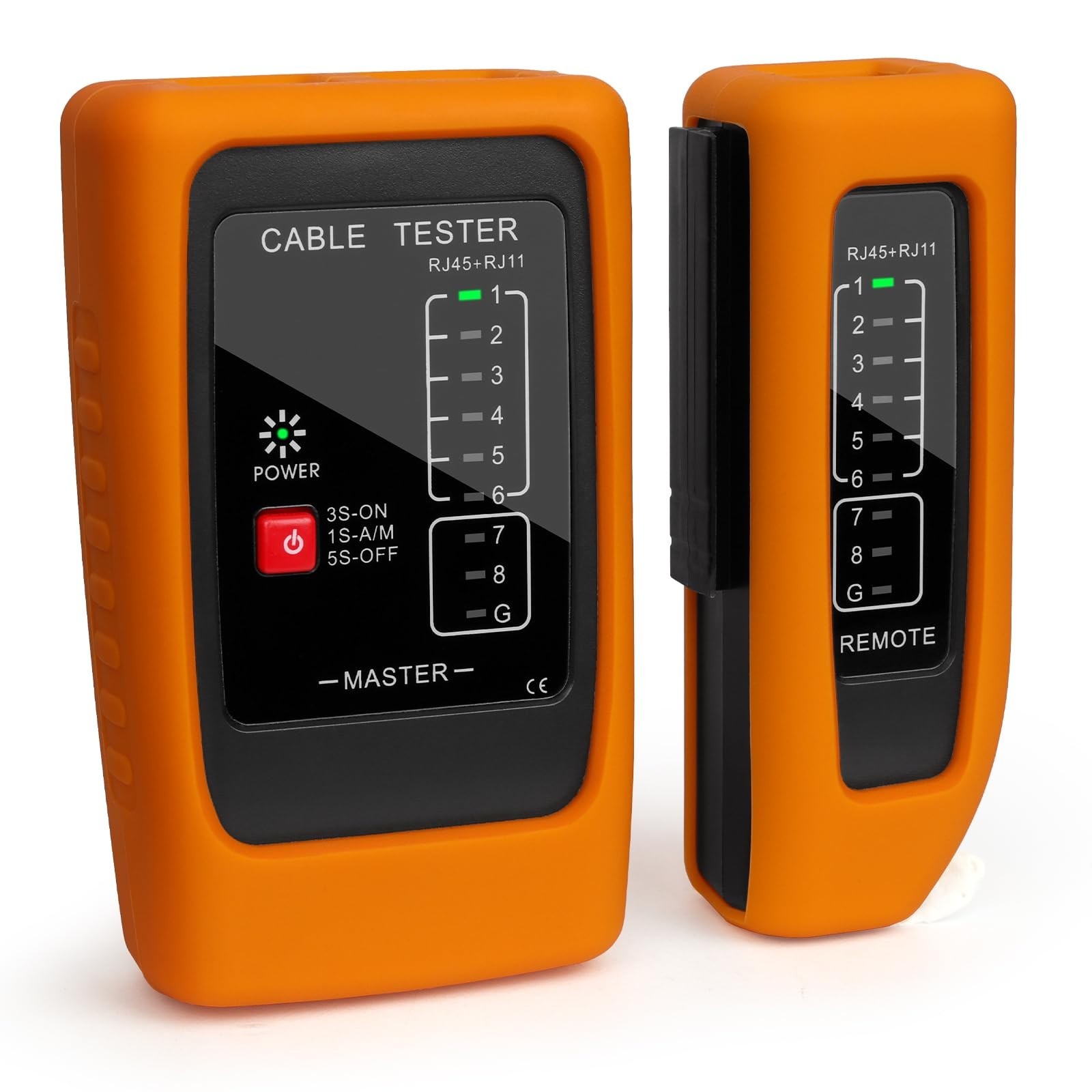 Ethernet Cable Tester with POE Detection, 300m Remote RJ45, Cat5/Cat6, Auto Cont