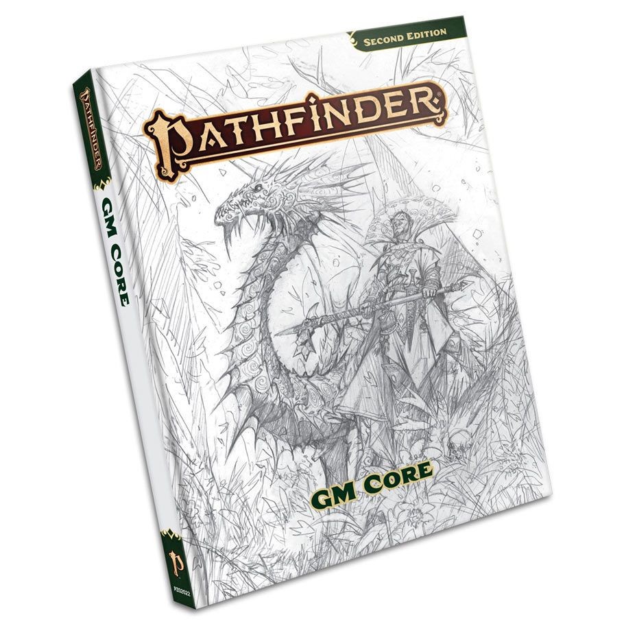 Paizo Pathfinder Gm Core Sketch Cover Second Edition Rulebook