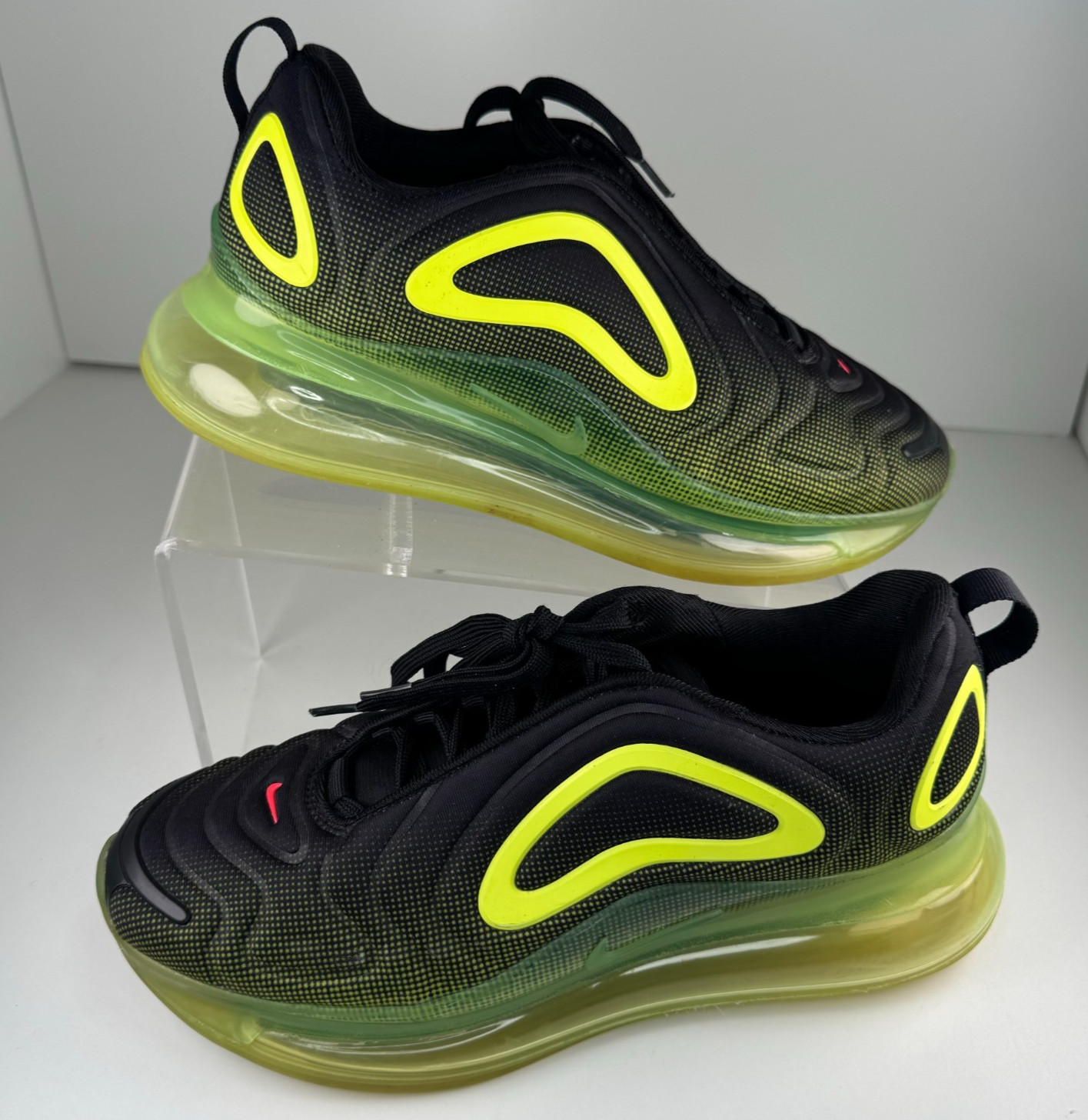 Nike Air Max 720 GS Black Volt Youth 6.5Y Women’s 8 AQ3196-005 Shoes Sneakers