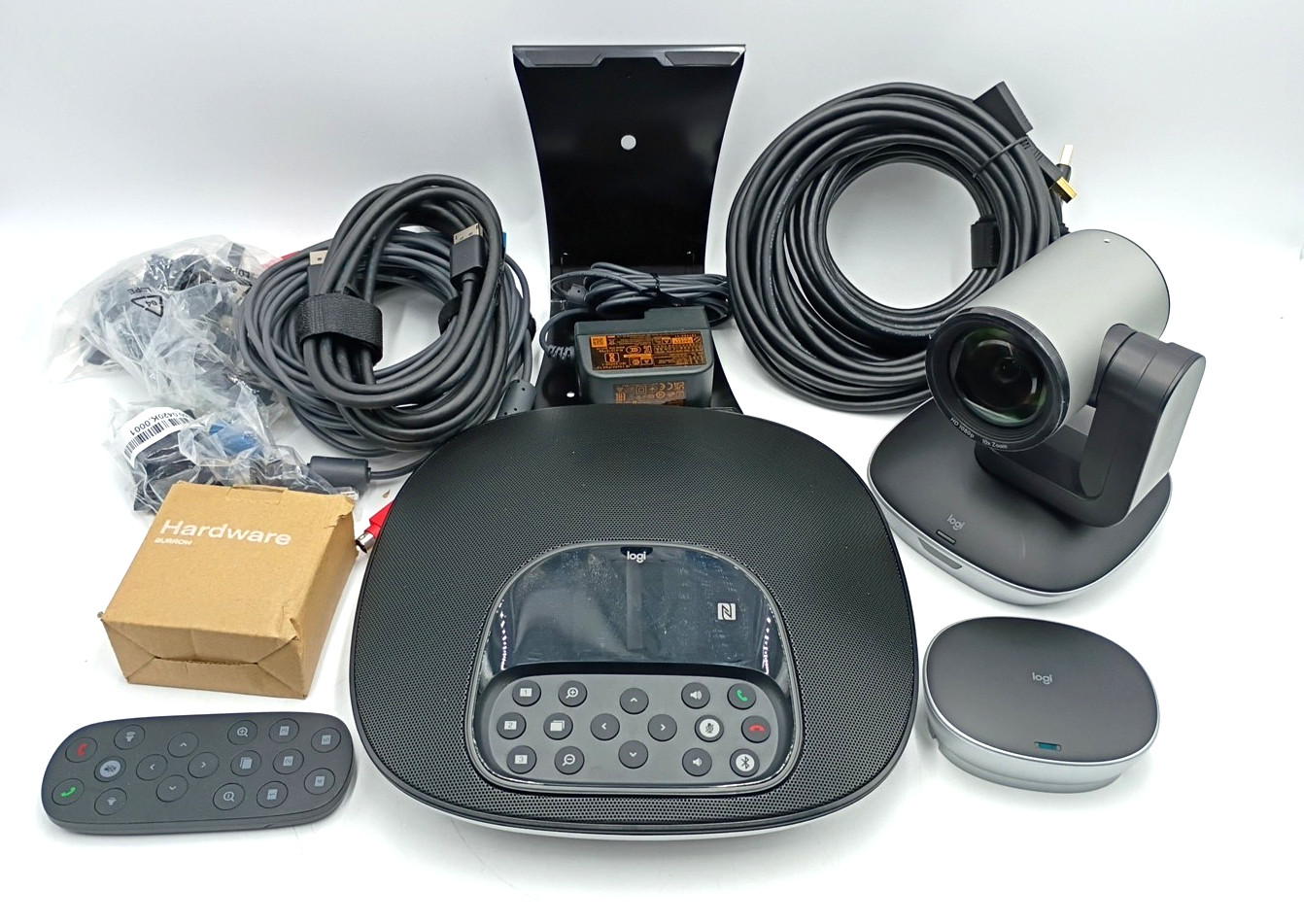 Logitech V-U0036 Group Video Conference System Camera Speakerphone Remote & Hub