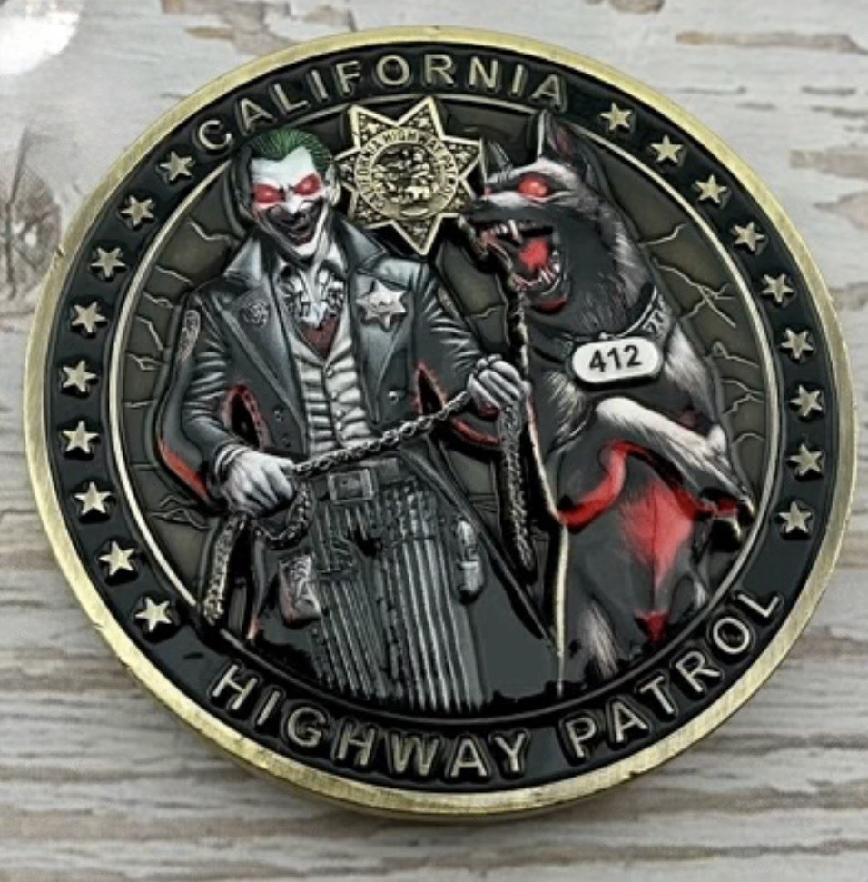 California Highway Patrol K9 Unit Joker Challenge Coin