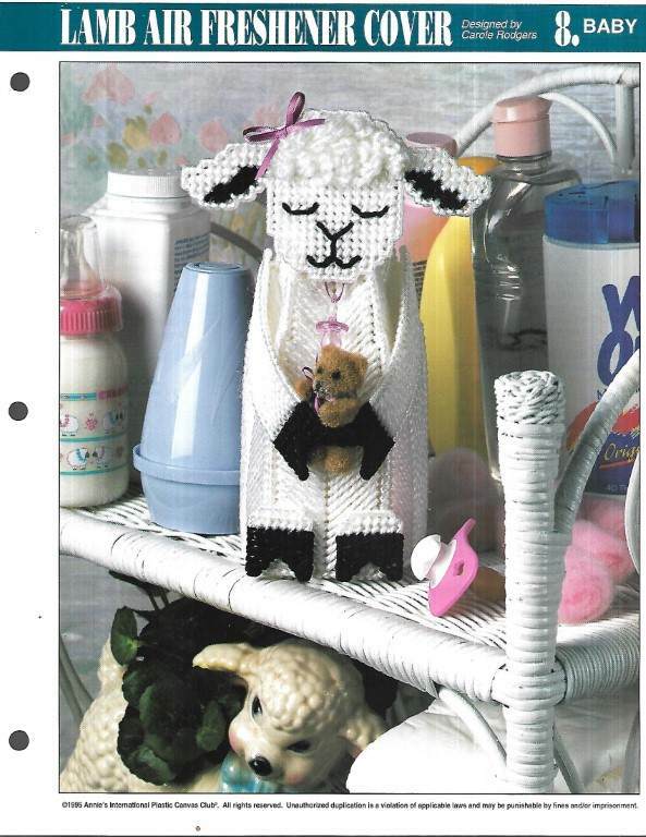 LOT/7 PLASTIC CANVAS LEAFLETS BABY PROJECTS