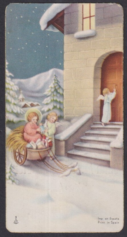 Holy card antique de Jesus Niño santino image pieuse estampa
