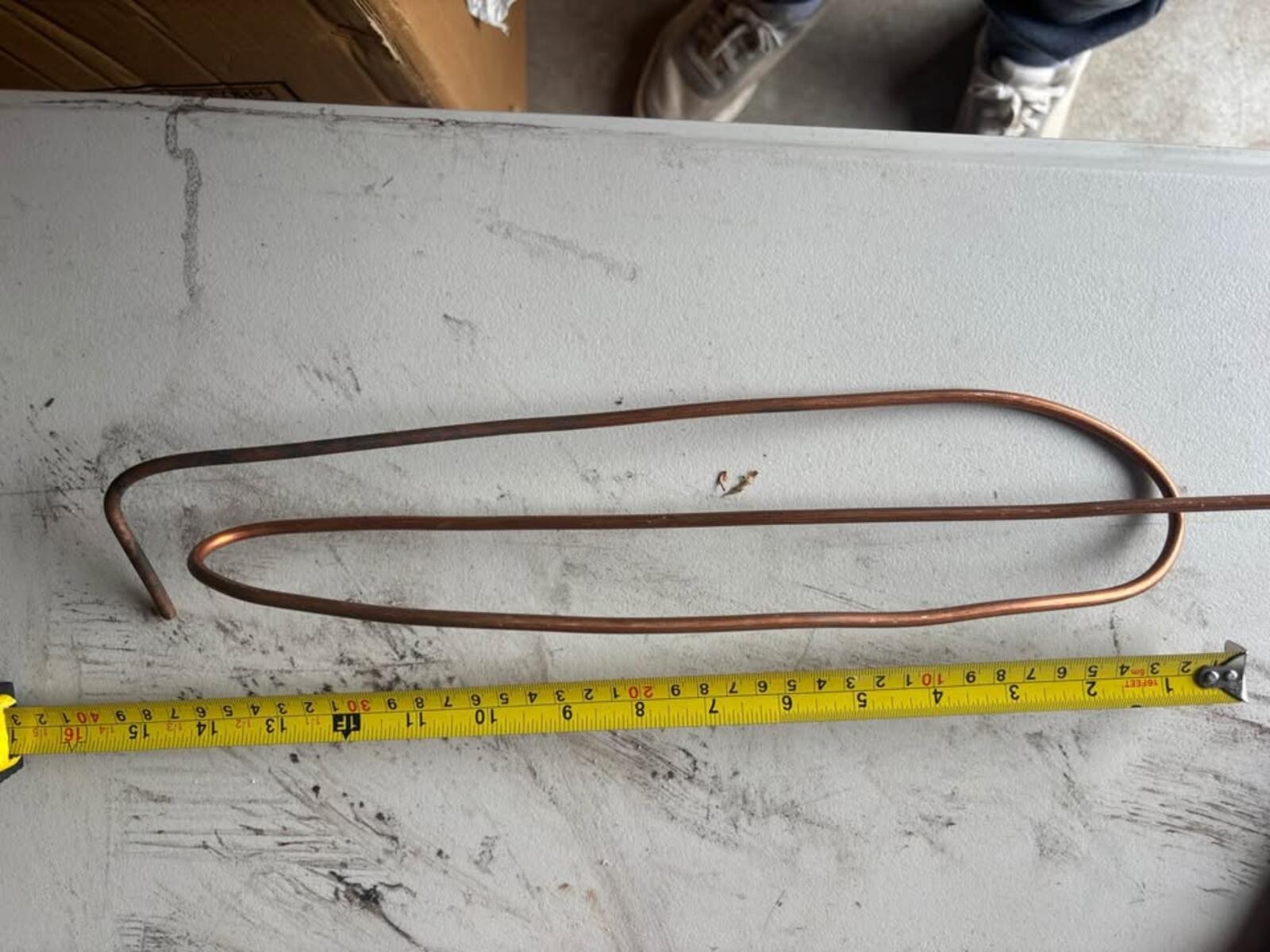 3/16” solid copper rod. Grounding wire