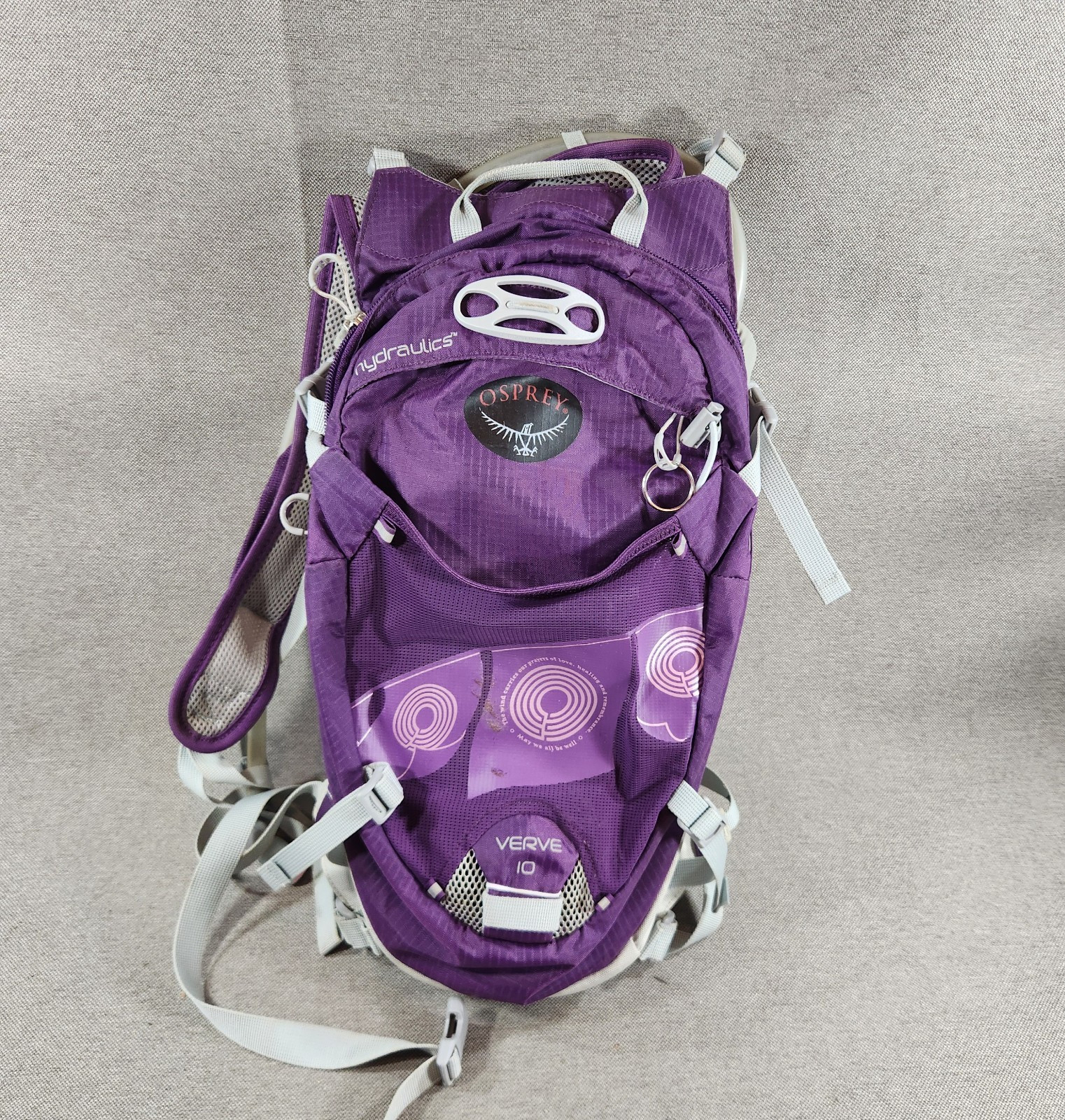 Osprey Verve 10 Hydraulics Hydration Hiking Purple Backpack w/Bladder Tubing