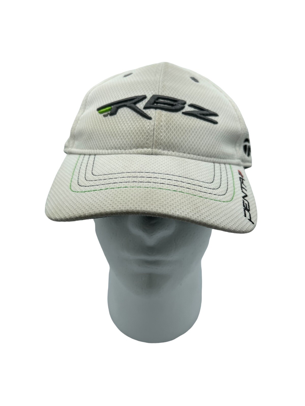 RBZ Golf Hat Adult Adjustable White 100% Polyester Cream Blue TaylorMade