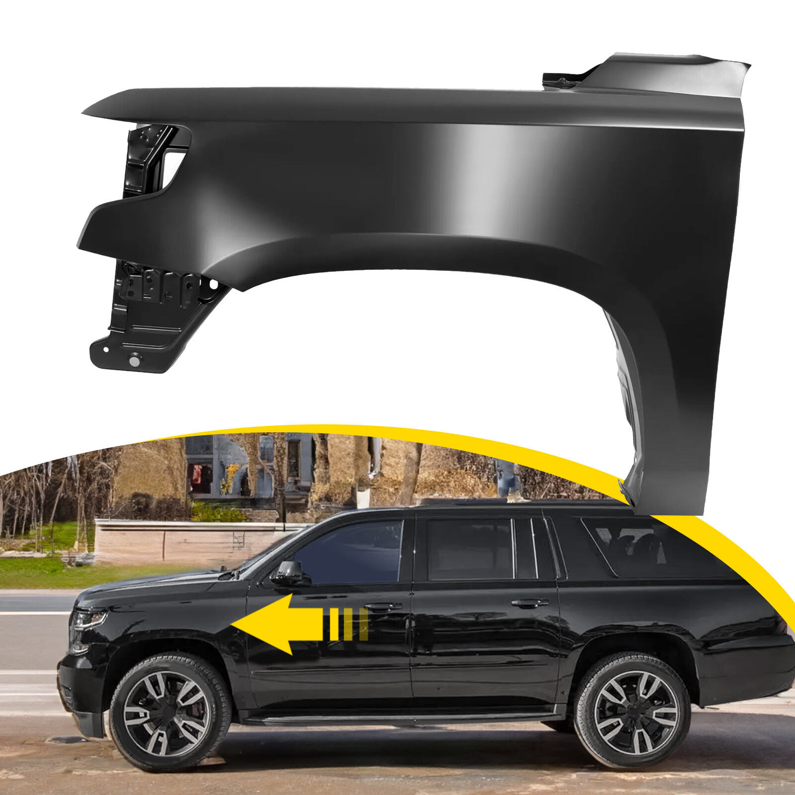 For Chevrolet Suburban/Tahoe 2015-2020 Steel Front Driver Left Side Fender LH