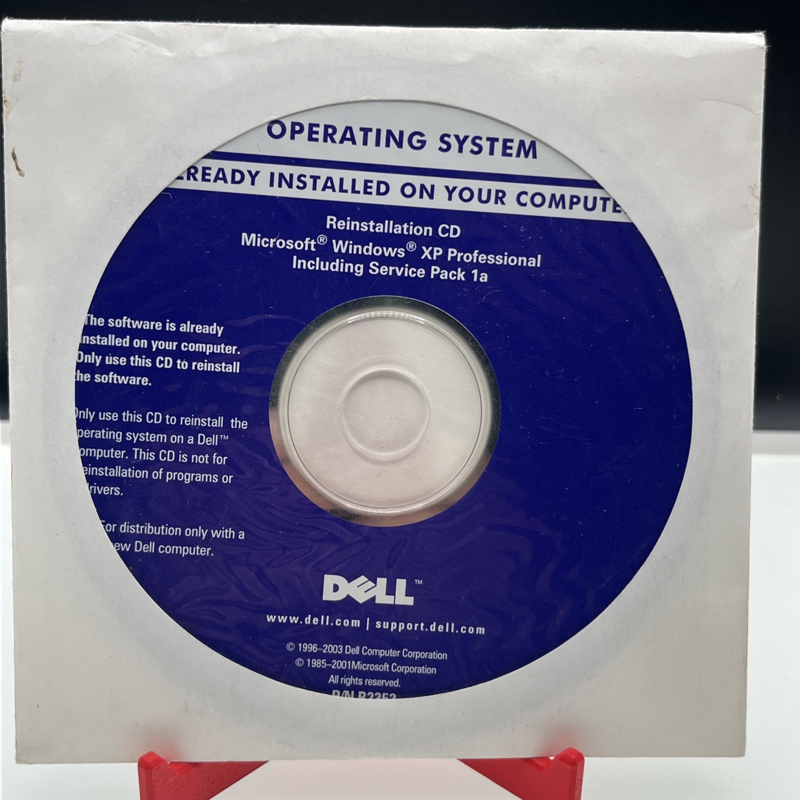 Dell Reinstallation CD Microsoft Windows XP Professional Service Pack 1a SP 1a