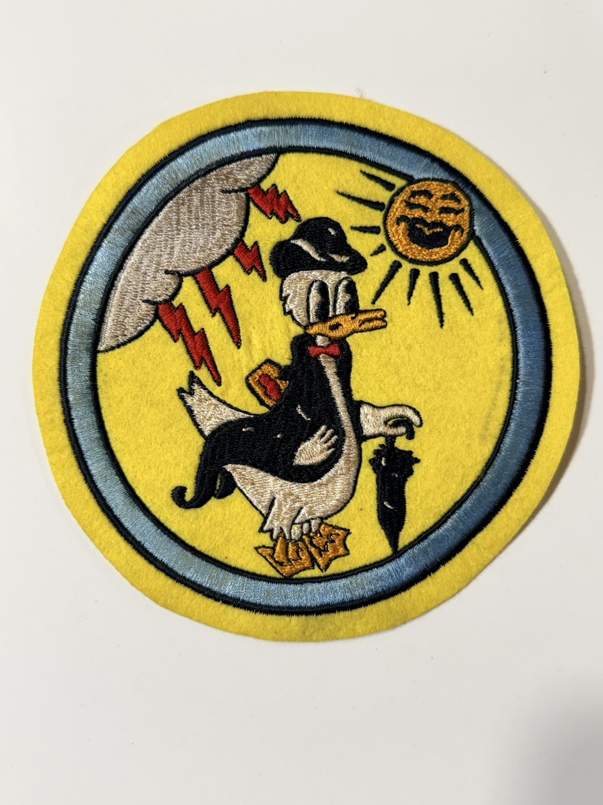 Vintage WWII Era USAAF 652d Bombardment Squadron Disney Design Donald Duck Patch