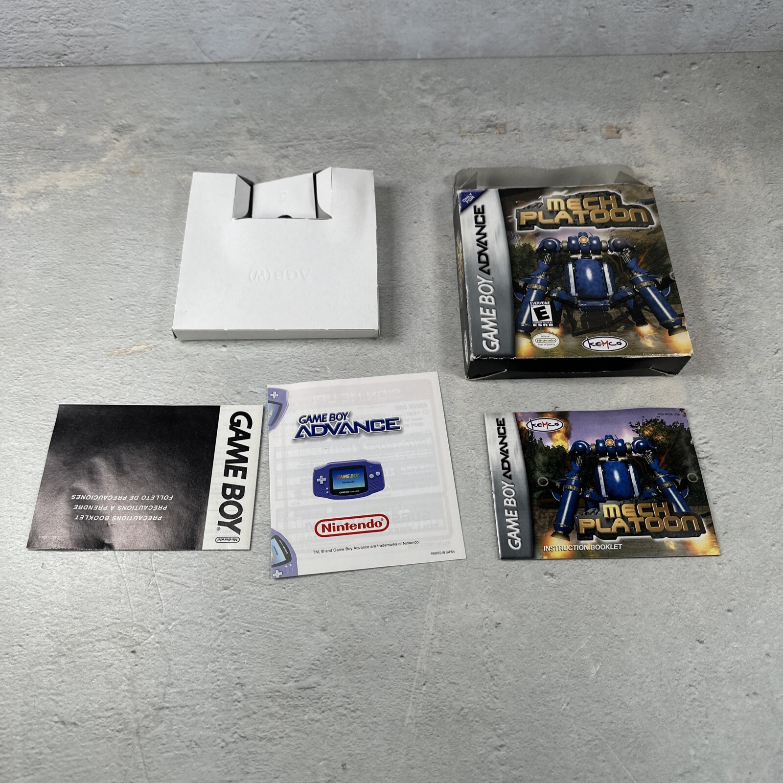 Mech Platoon (Game Boy Advance | GBA) BOX, MANUAL, INSERTS  & CARD ONLY