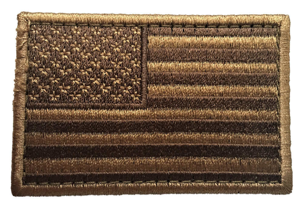 Tan US Flag (Regular) Cloth Patch (SEAL MARSOC Special Forces GB F-35) 141