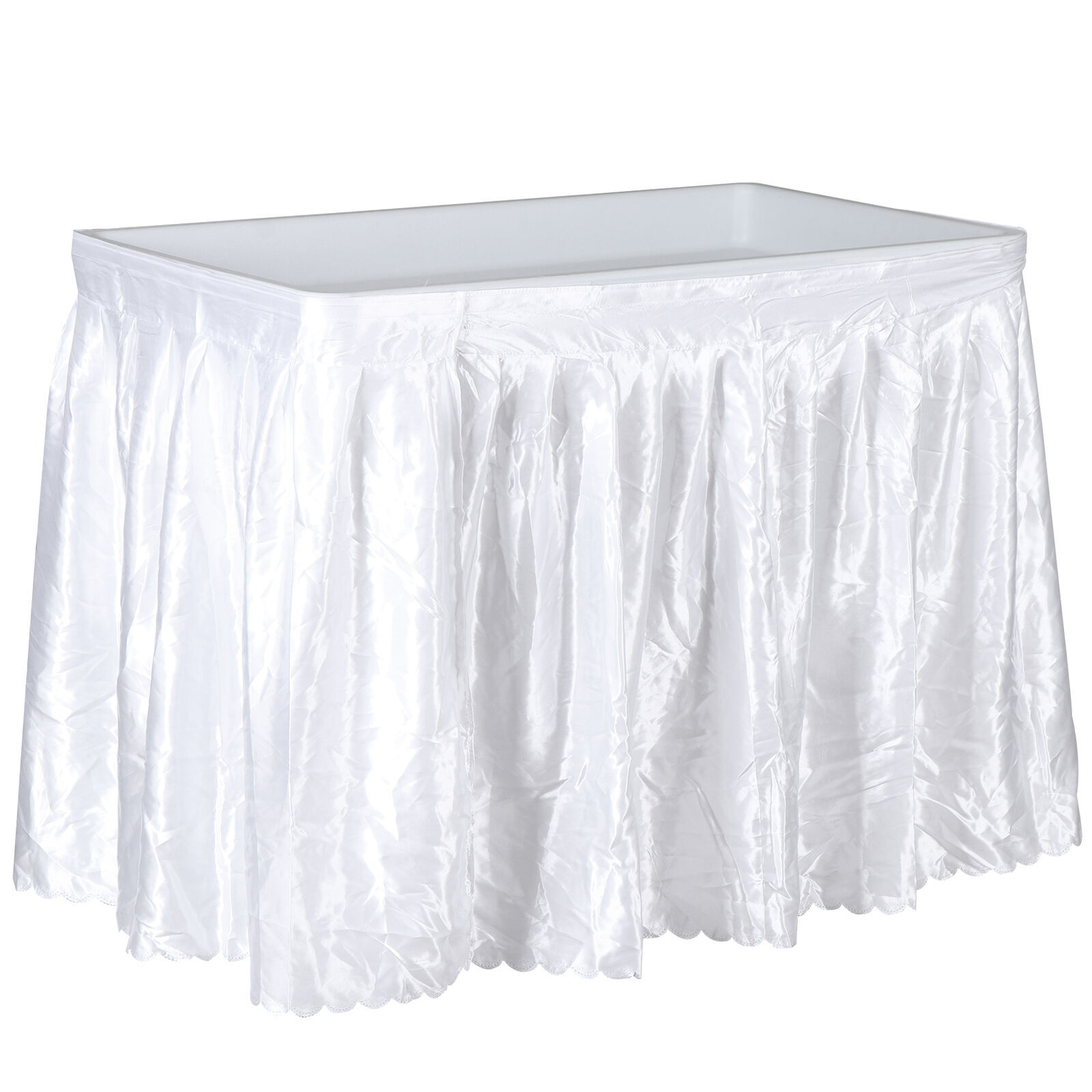 Party Ice Table W/ Cooler Matching Skirt For Elegant Refreshment Display HDPE