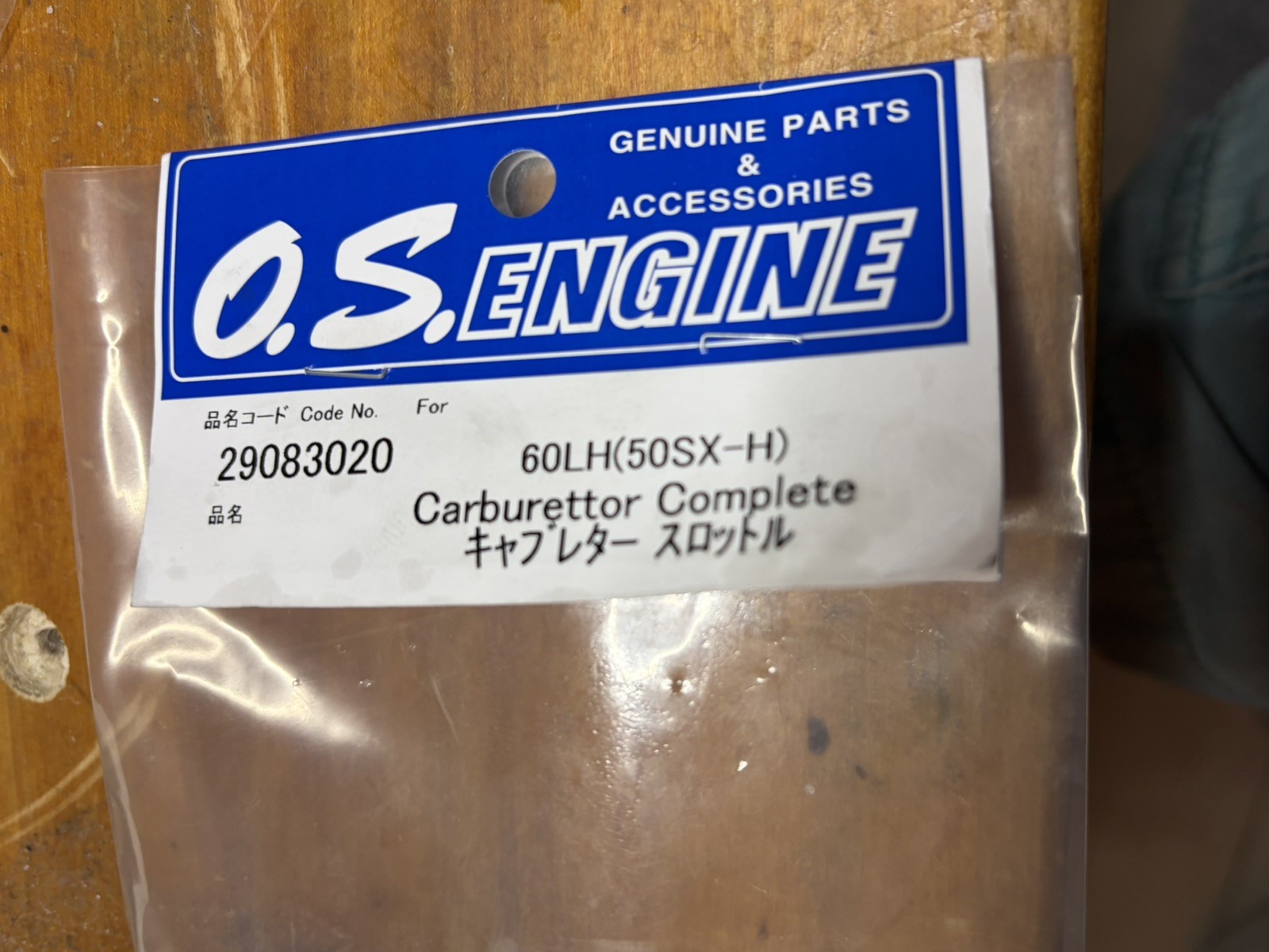 O.S. 60LH Complete CARBURETOR for MAX 50SX-H engine  NEW!  for NITRO Helicopters