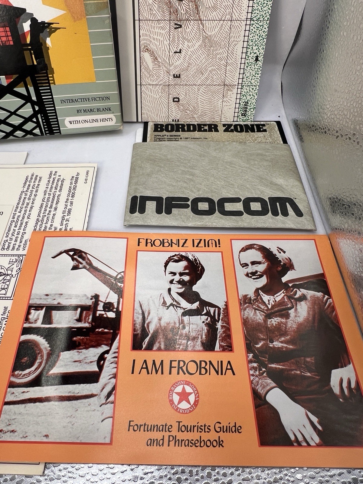 Vintage Border Zone Infocom Apple II Complete Box Set Big Box Untested