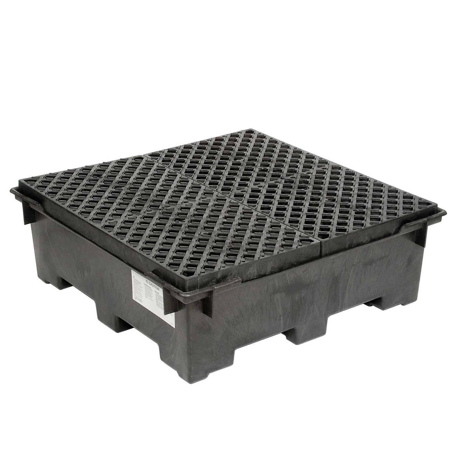 Global Industrial 4 Drum Spill Containment Sump with Plastic Deck