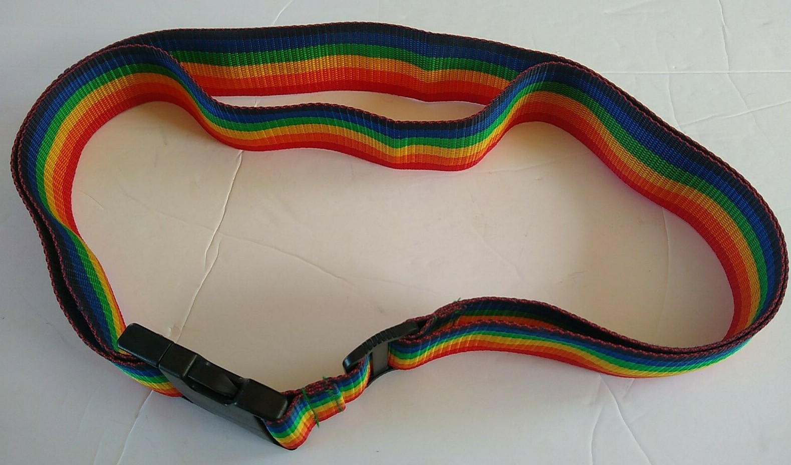 Rainbow Nylon Luggage Strap Colorful Adjustable Length
