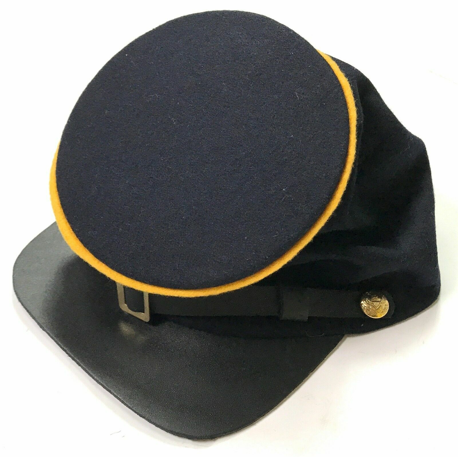 CIVIL WAR US UNION BLACK WOOL CAVALRY FORAGE CAP HAT--ALL SIZES!!!