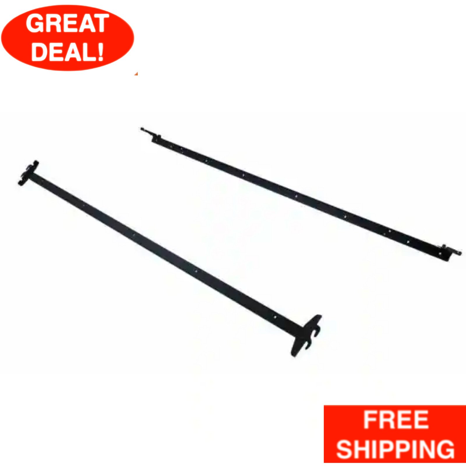 Bed Rail System Twin Full Size Hook-In Metal Sturdy Adjustable Bed Rails Bracket