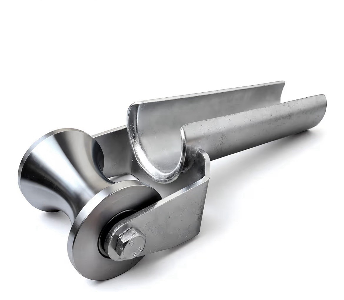 H-437 Heavy-Duty Cable Puller Sheave Steel Roller Guide 4 in Capacity