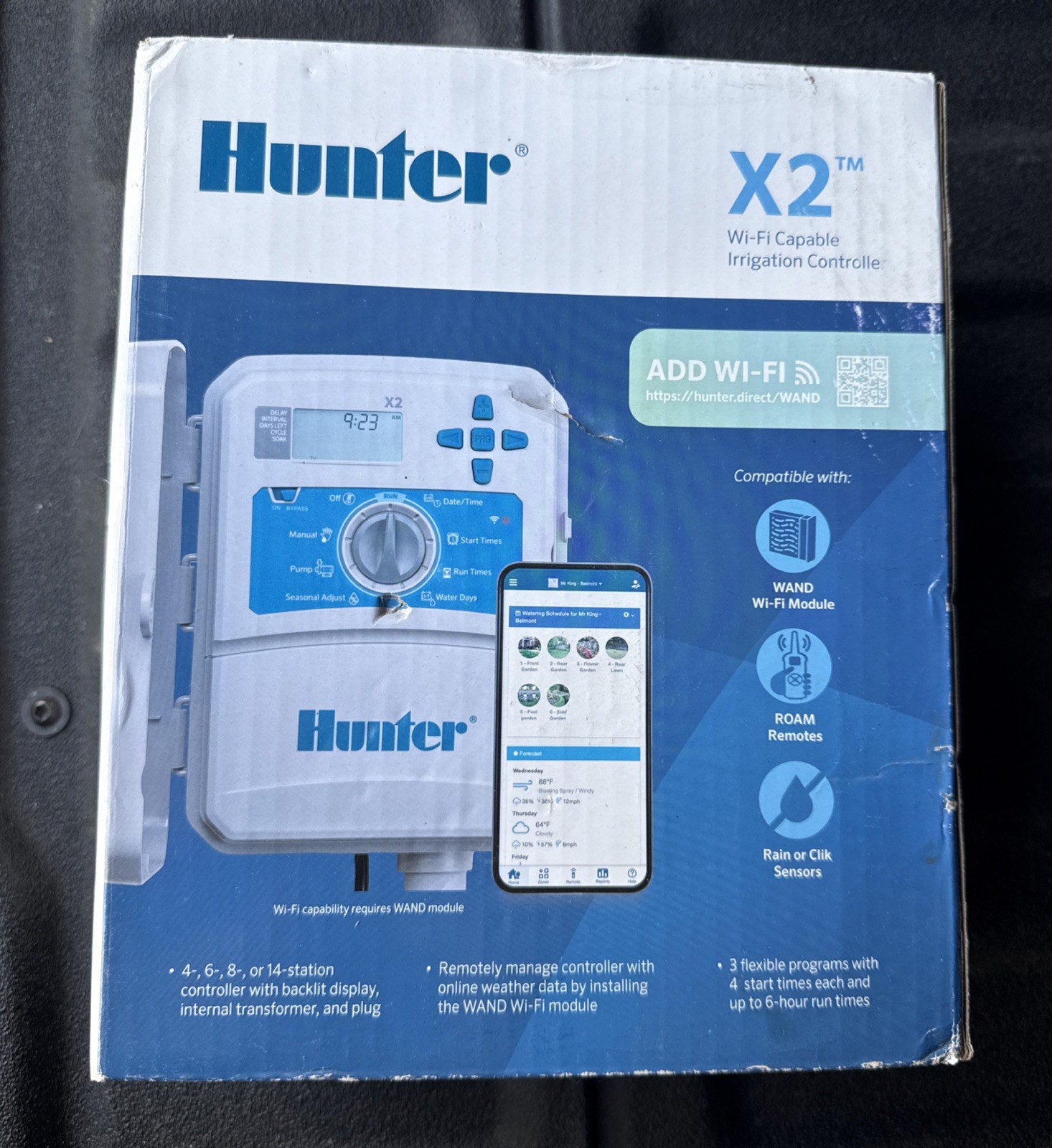 Hunter X2-600 Outdoor Irrigation Controller 6 Zone WiFi Capable (OB)