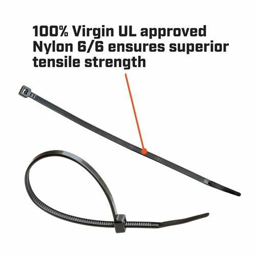 Crescent 200 x 4.6mm Black Cable Ties - 100 Pack