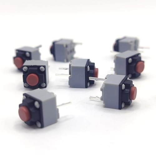 9 Piece Mute Tactile Push Button 6 * 6 * 7.3MM Square Silent Wireless Wired