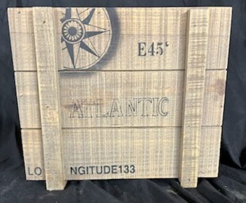 Decorative Wood Nautical Theme Keepsake Box