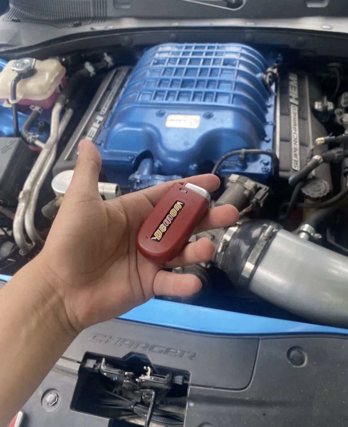 RED SRT HELLCAT DEMON 170 KEY FOB (SHELL  ONLY) Dodge Charger Challenger Jeep