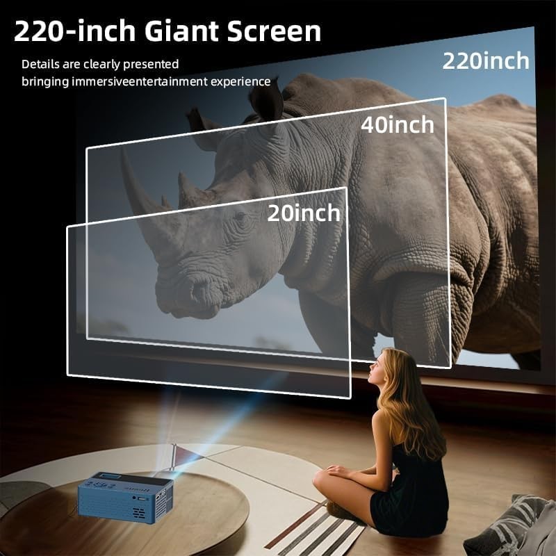 Smart support for 4K projectors,Comes with a mini stand ,Mini Projector with ...