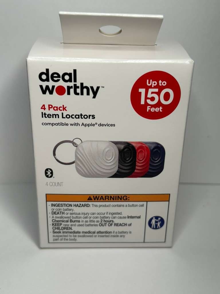 New Deal Worthy 4 Pack Item Locator Compatible With Apple Devices Up To 150 Feet