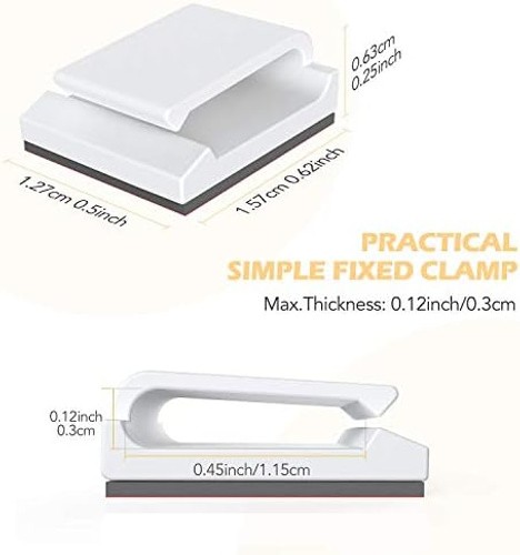 AGPTEK Flat Ethernet Cable Clips, 100 PCS Adhesive Wire Clips, White | Flat C...