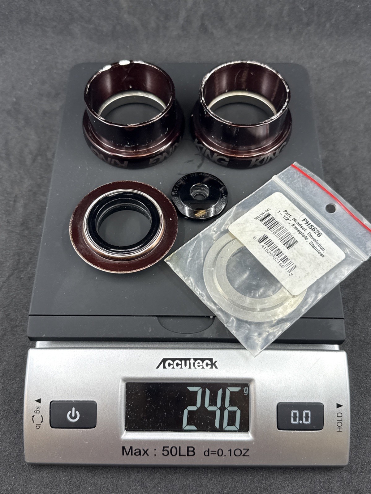 Chris King NoThreadSet DEVOLUTION Root Beer Headset MTB 1.5" to 1-1/8" VERY GOOD