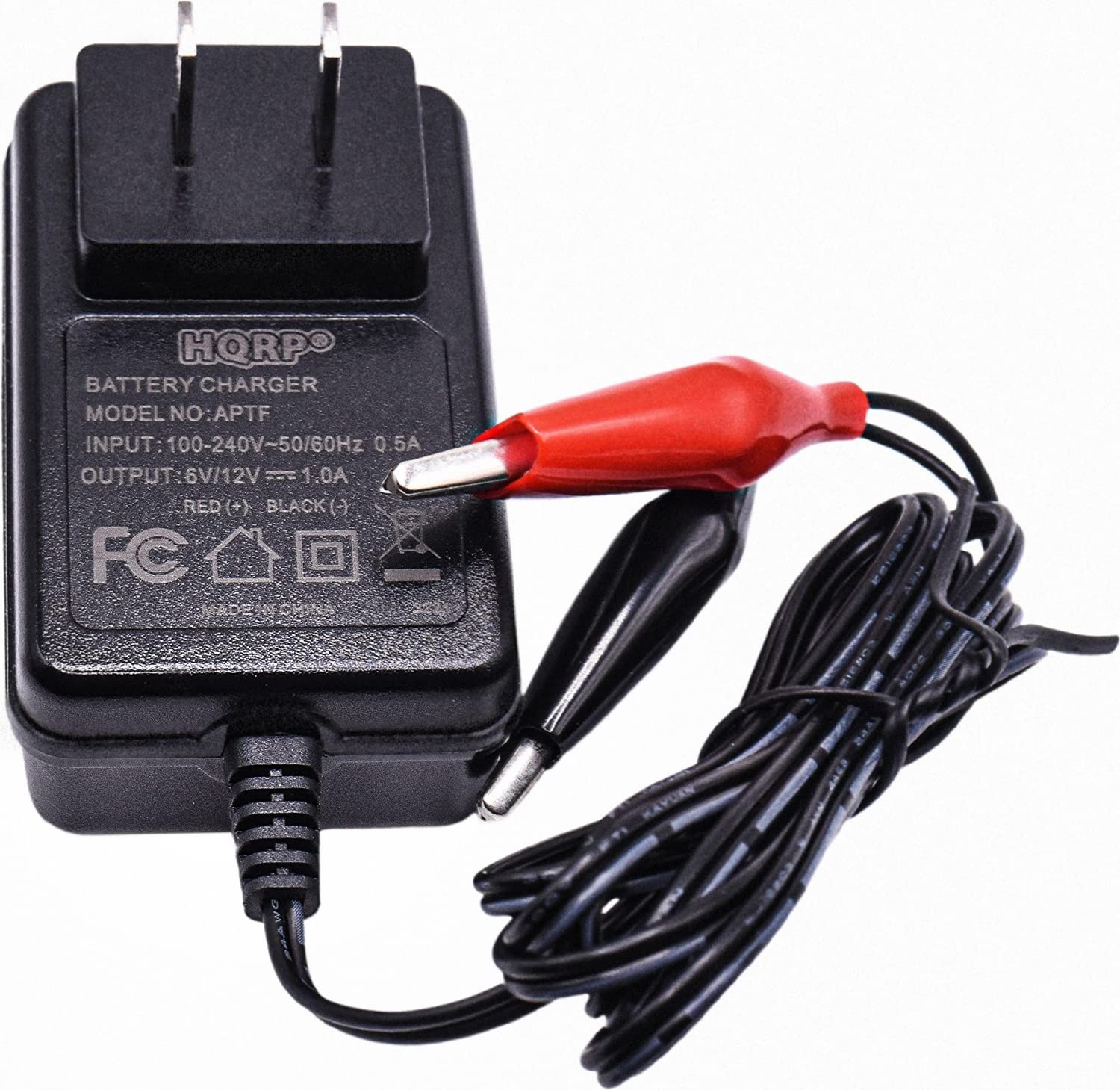 HQRP Fully Automatic 6V / 12V Sealed Lead Acid Smart Battery Charger Black