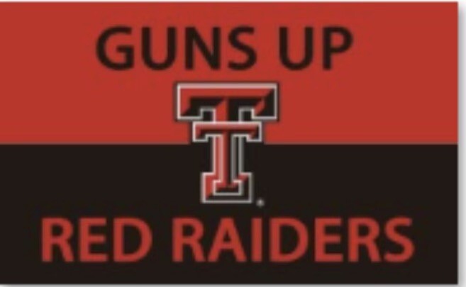 Texas Tech Red Raiders Flag (Guns Up Red Raiders) 3’ x 5’