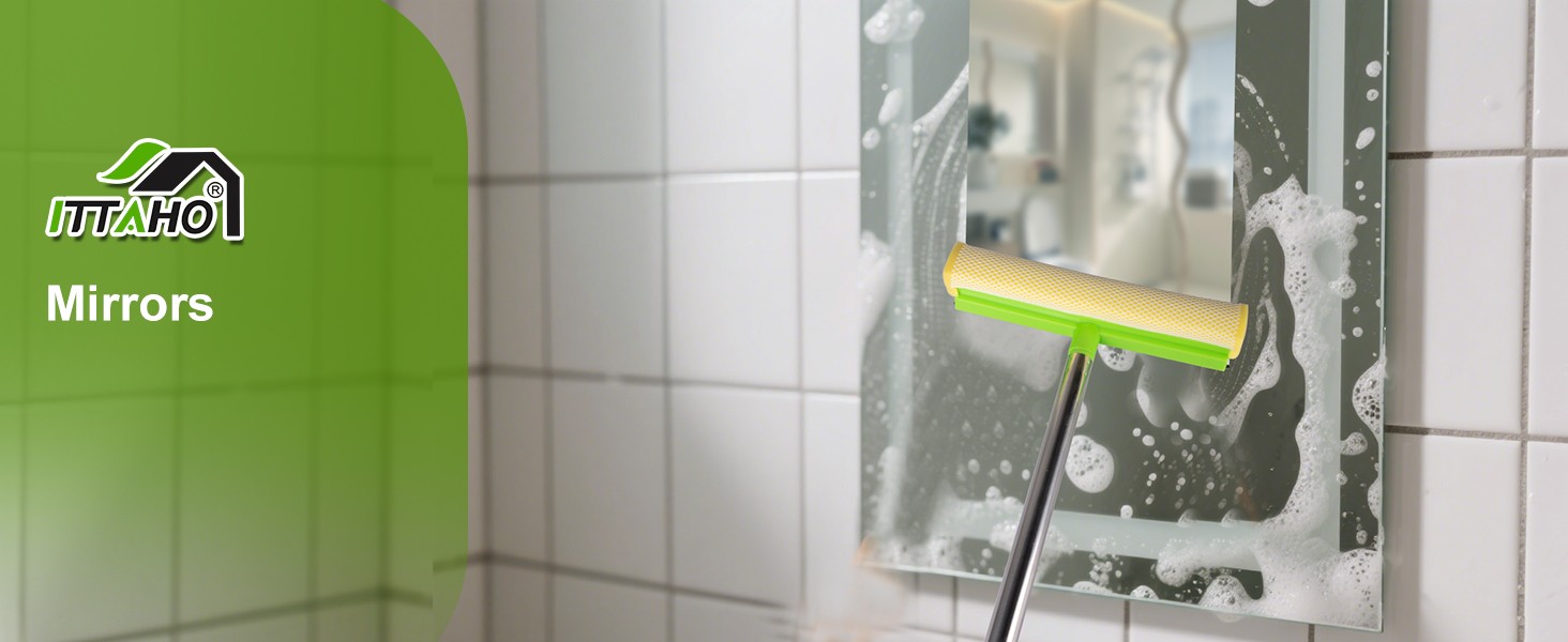 Window Squeegee, Squeegee for Window Cleaning, 2 in 1 Squeegee Window Cleaner