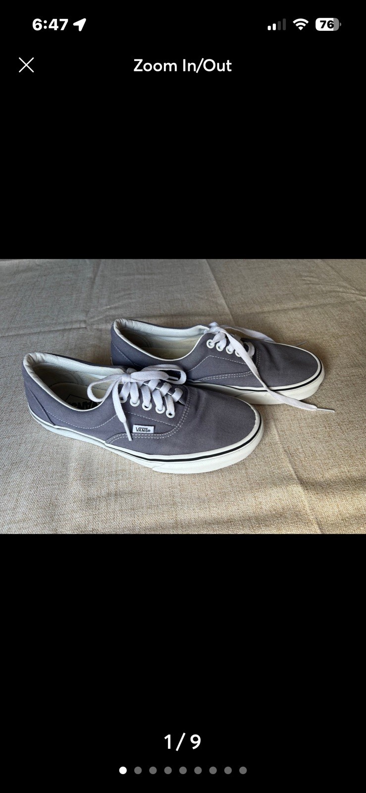 Vans Authentic Pewter Gray White Skate Casual Shoe Sneaker Mens 9 / Womens 10.5
