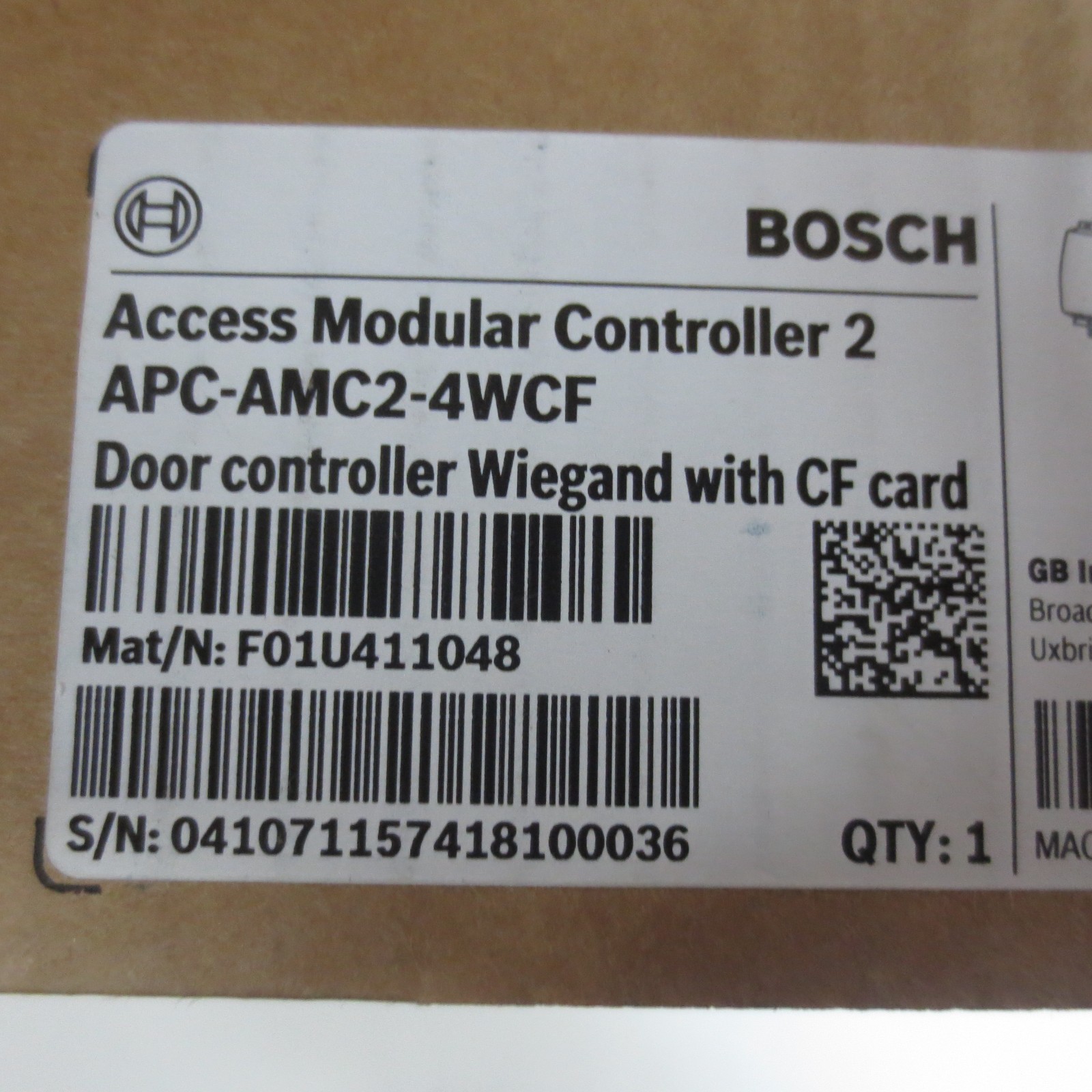 Bosch APC-AMC2-4WCF Door Controller 4 Wiegand Card Reader Interfaces