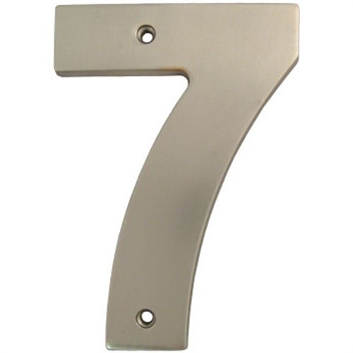 Contemporary House Numbeer, #7, 5 Inches, Satin Nickel by Stone Harbor Hardware