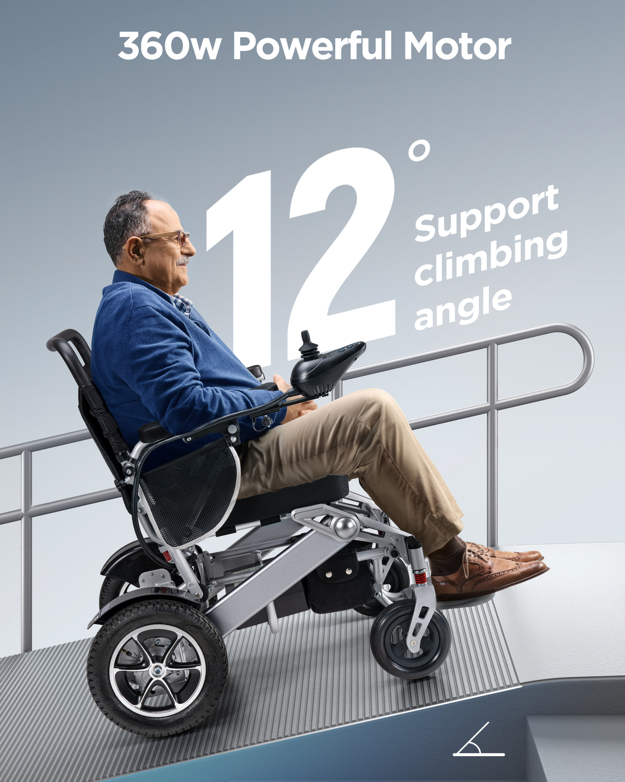 Folding Electric Wheelchair Power Wheelchairs Mobility Scooter Lightweight Adult