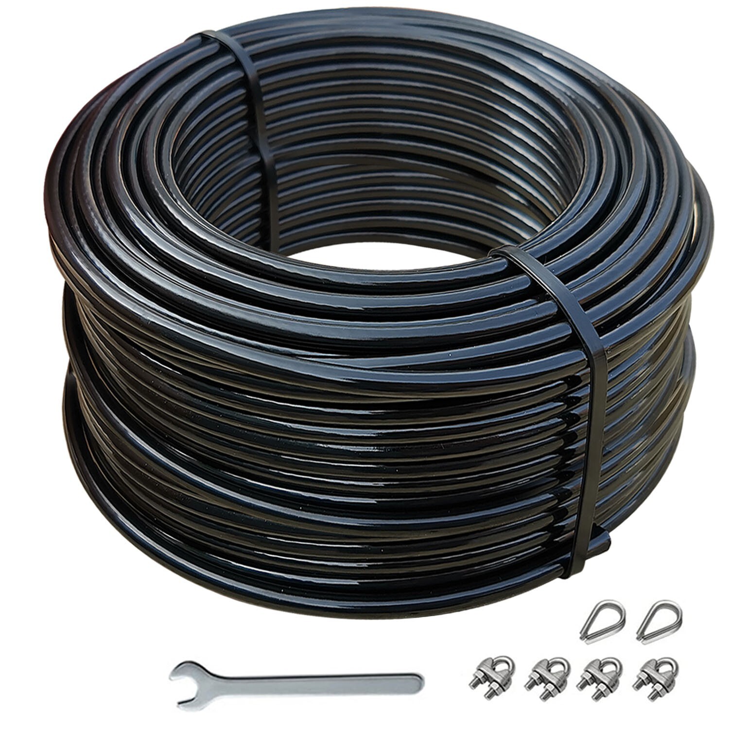 30m Fitness Pulley Cable 5mm TPU Coated Weight Machine Steel Cable Replacement