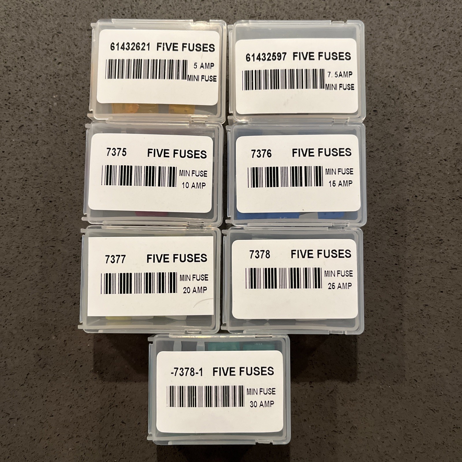 Blade Car Mini Fuses Assortment Kit 35 Pc Standard Clear Easy Quick 7 Diff Size