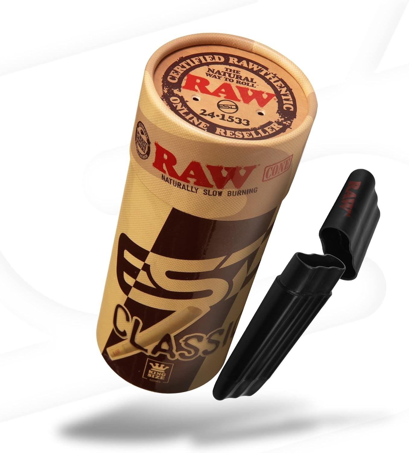 RAW King Size Case Holder Bundle | 50 RAW Pre-Rolled Cones & Three Tree Case