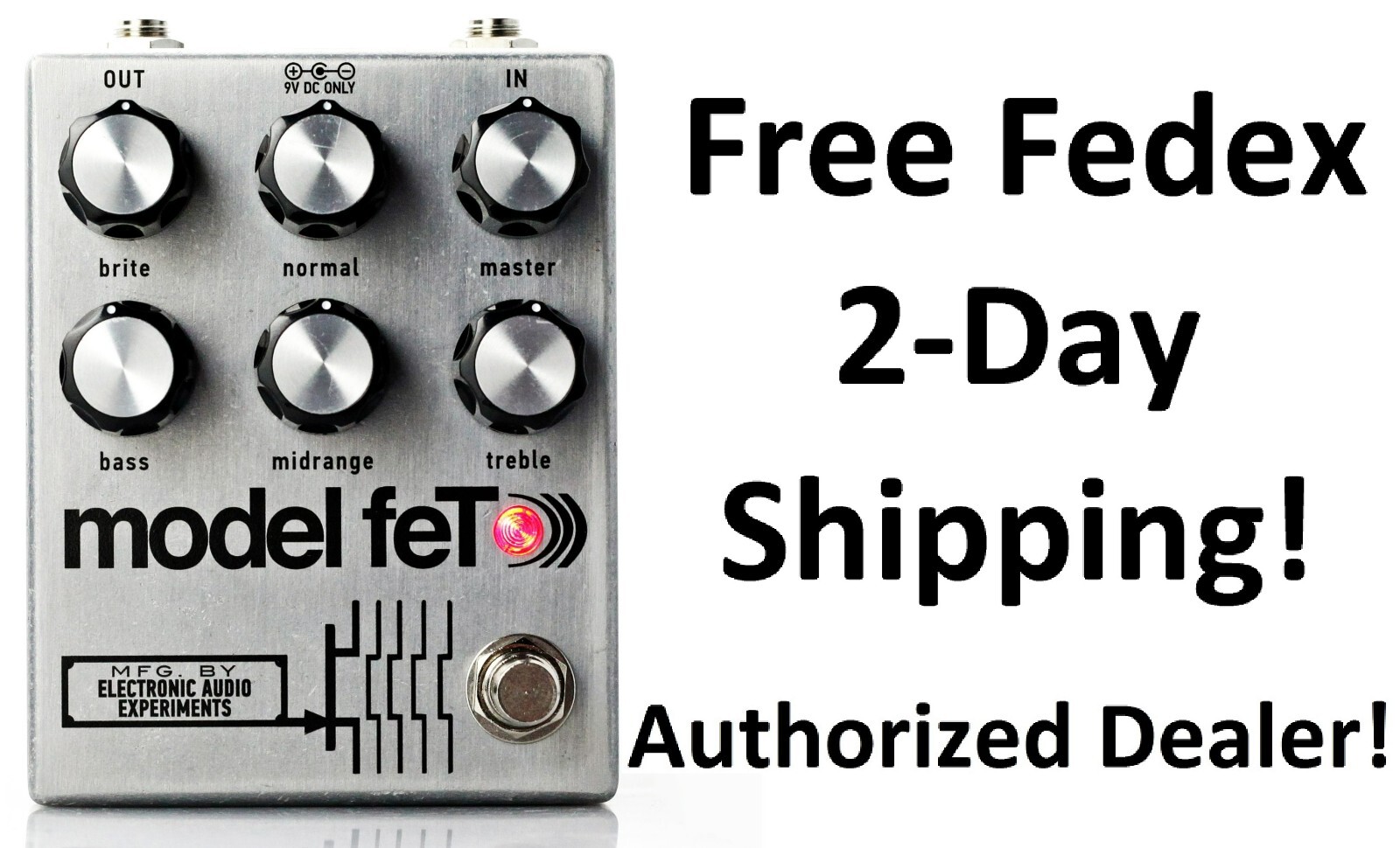 New Electronic Audio Experiments Model feT V3.8 Preamp Guitar Effects Pedal